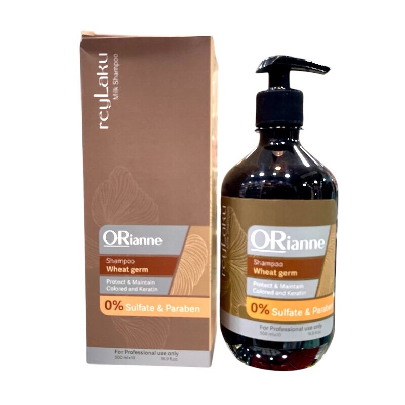 شامپو جوانه گندم اوریانه موهای کراتین شده حجم 500 میل