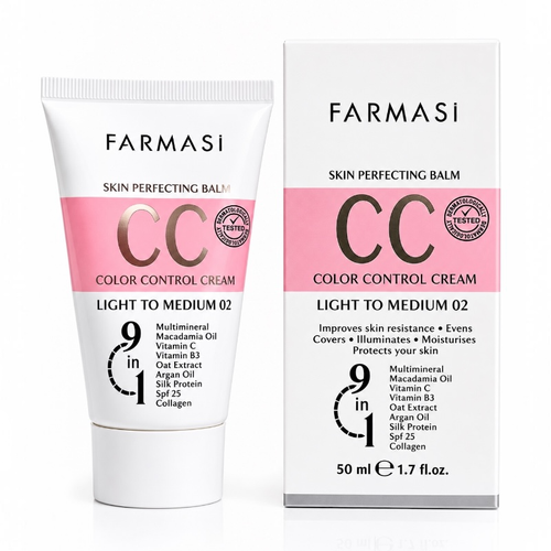 CC کرم شماره SPF25 Light to Medium 02 حجم 50 میل