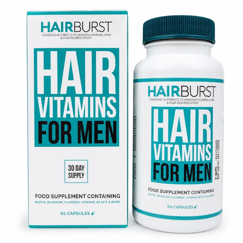 مکمل تقویت کننده و ضدریزش مو آقایان Hairburst تعداد 60 عدد (اورجینال)