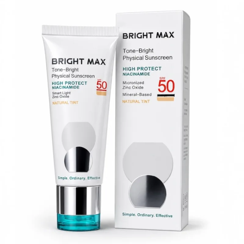 کرم ضد آفتاب فیزیکال رنگی برایت مکس SPF50 حجم 40 میل